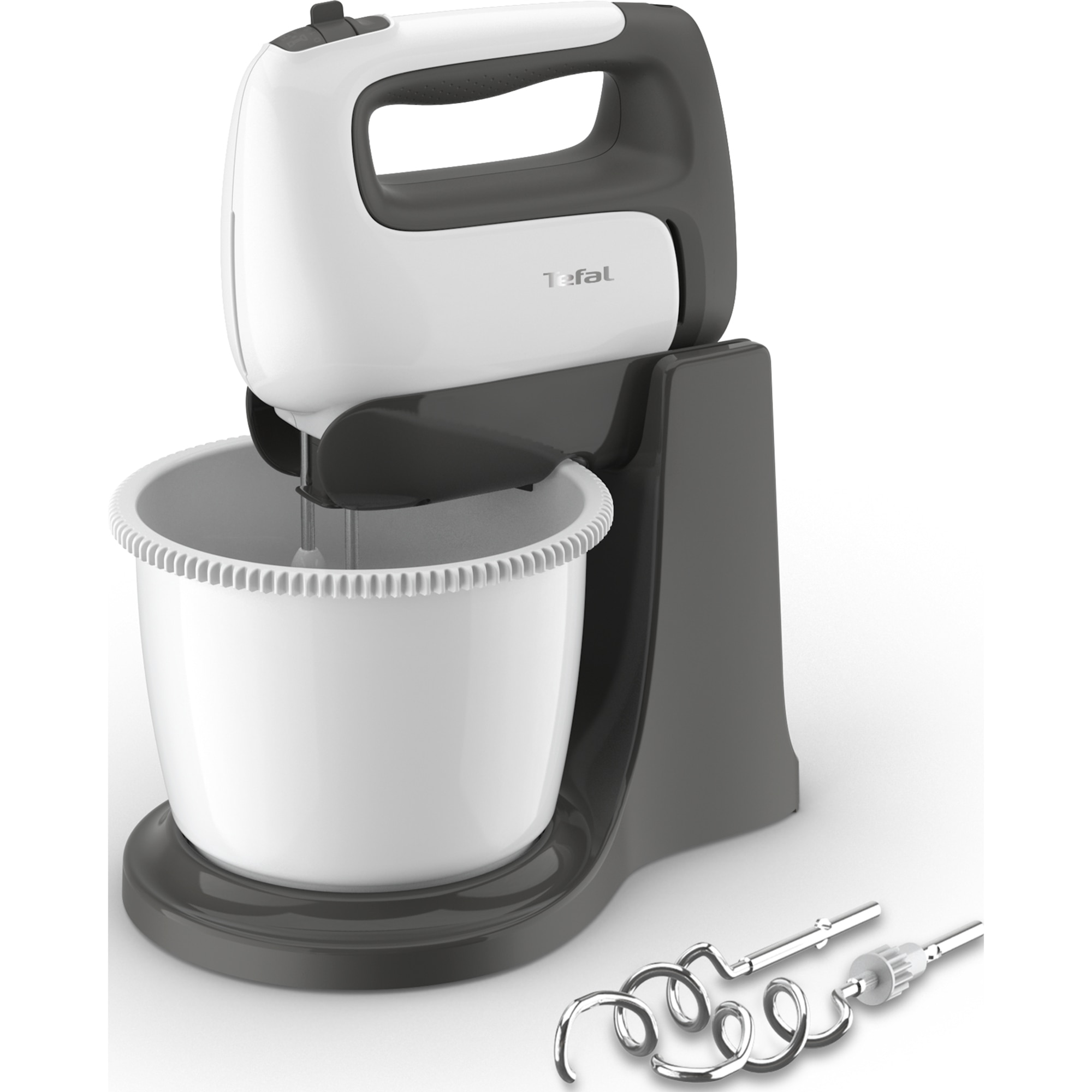 Mixer Tefal Prep'Mix+ HT464138, 500W, 25L, 5 speeds, turbo, 2 blades, 2 hooks, autorotating bowl