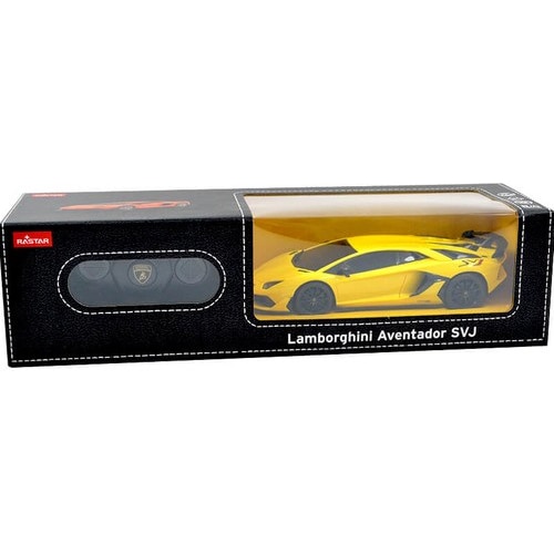 Masinuta Rastar RC - Lamborghini Aventador SVJ, galben, 1:24