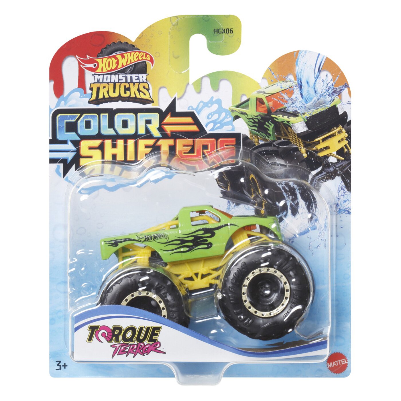 Masinuta Hot Wheels Monster Trucks - Color Shifters, Torque Terror, 1:64