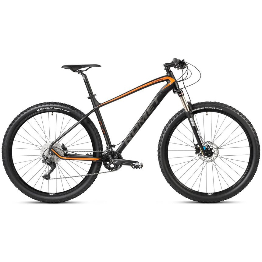 Romet Mustang M7 29" MTB bike, size M, black/orange