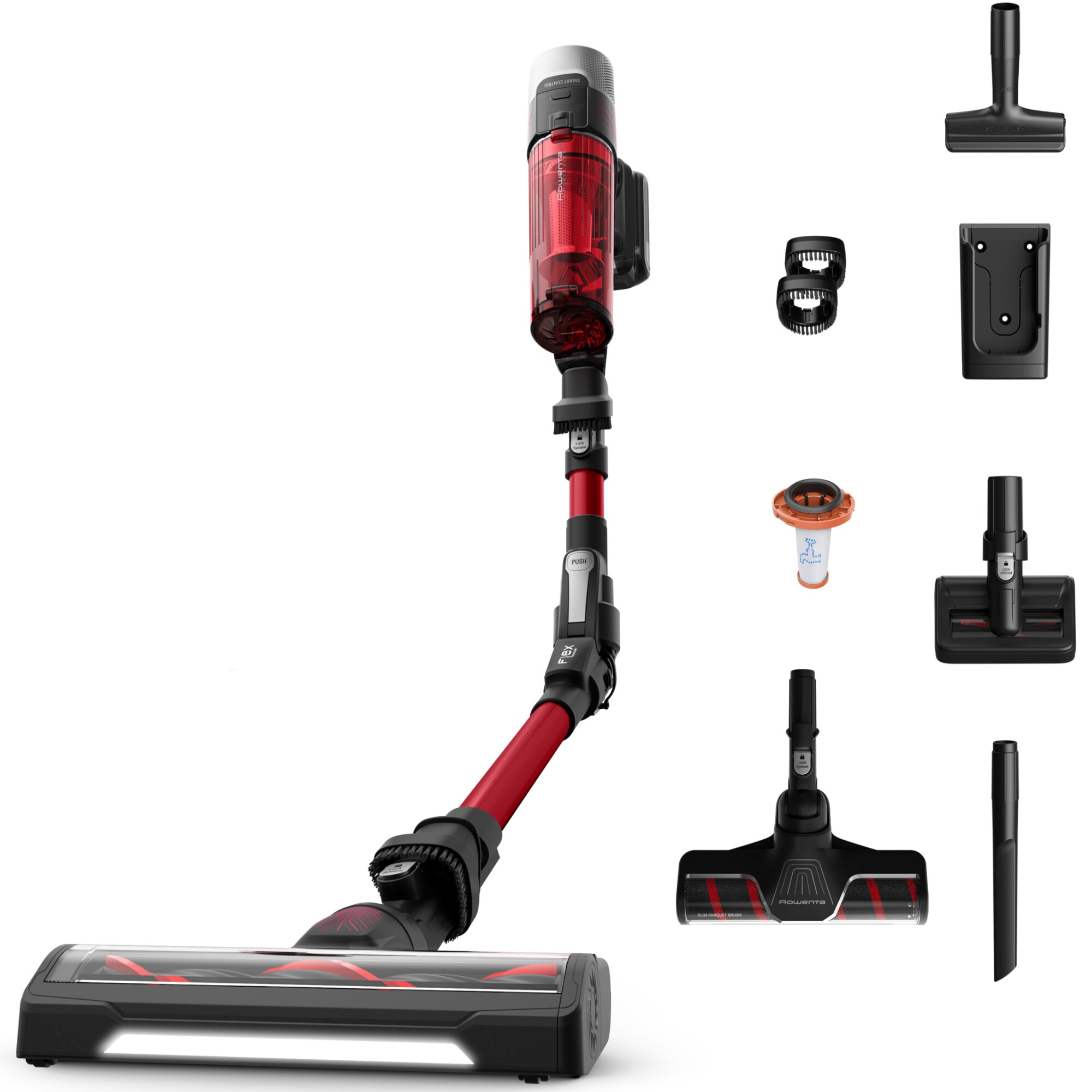 Rowenta X-Force Flex 9.60 Allergy RH2099WO vacuum cleaner, 250W, 18.5V, 45 min, 99.9% filtration, 0.44L.