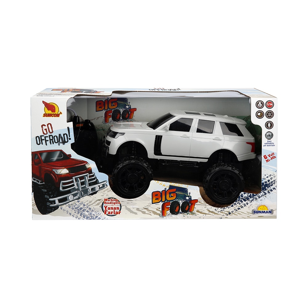 Masinuta Suncon RC - Jeep Big Foot, alb, 1/14