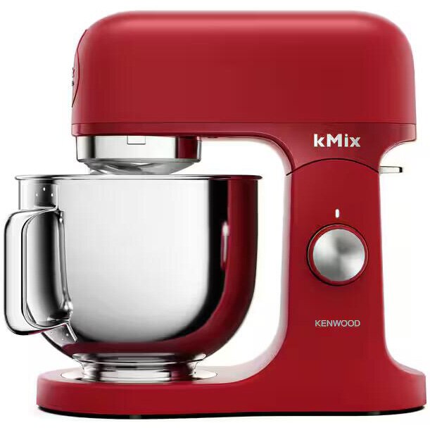 KENWOOD kMiX KMX751ARD food processor, 1000 W, 5 l stainless steel bowl, 6 speed settings, 3 pastry accessories, gentle mixing function, slow start function, Matte red