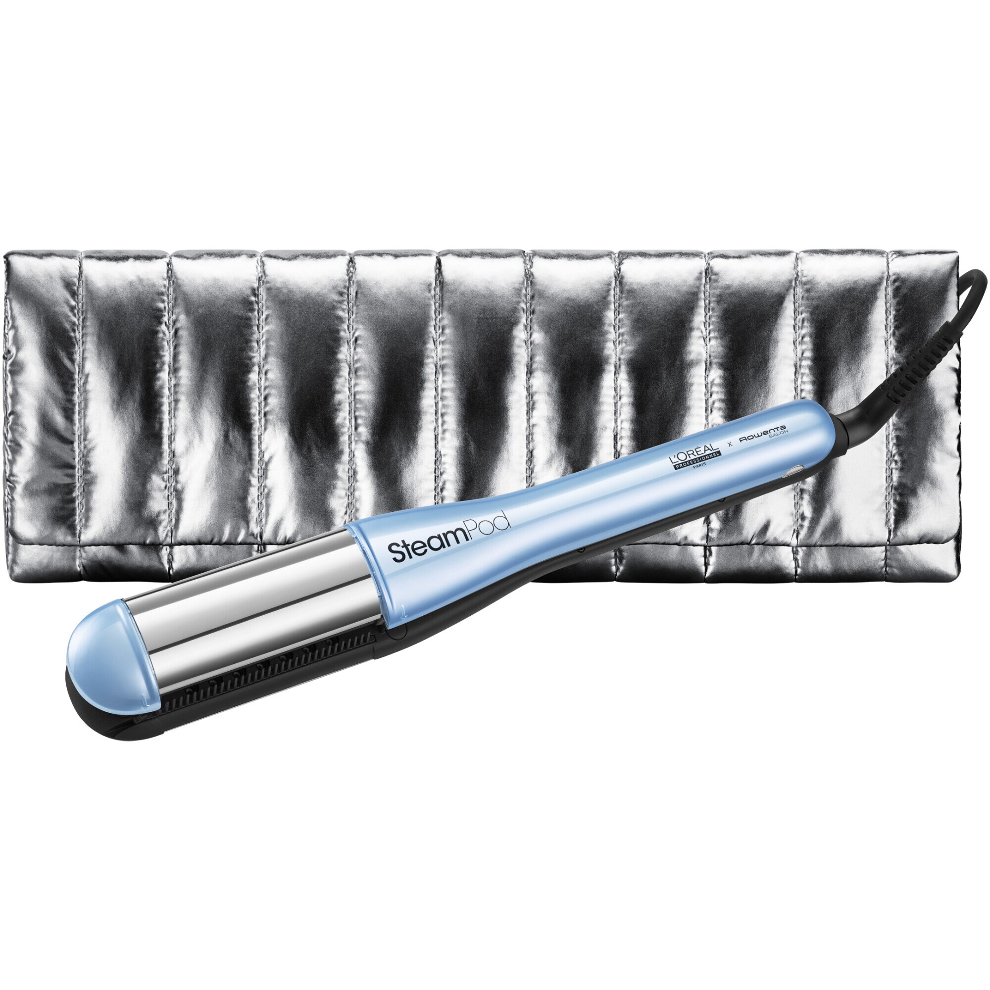 L'Oréal Steampod 4.0 UTOPIA hair straightener, Limited Edition, 3 heat settings, auto shut-off, metallic blue