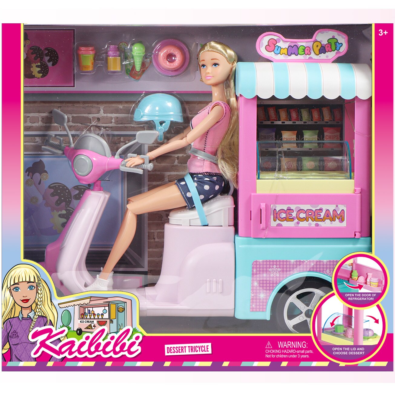 Set papusa Mappy 29 cm, cu accesorii si motocicleta