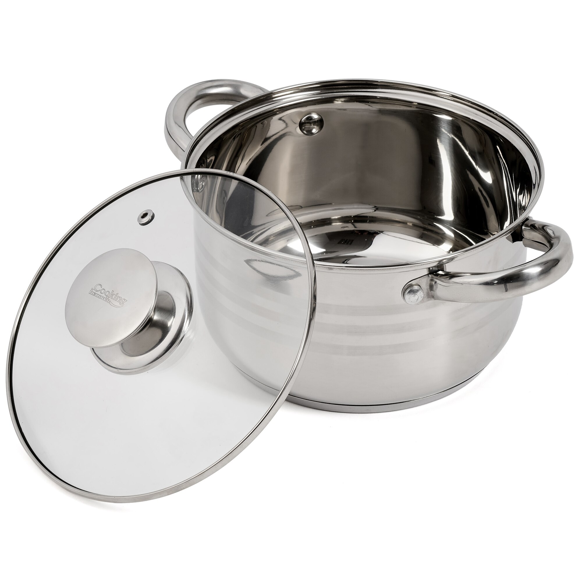 Oala cu capac Cooking by Heinner Myra, inox, inductie, 18 x 10.5 cm, 2.5 L