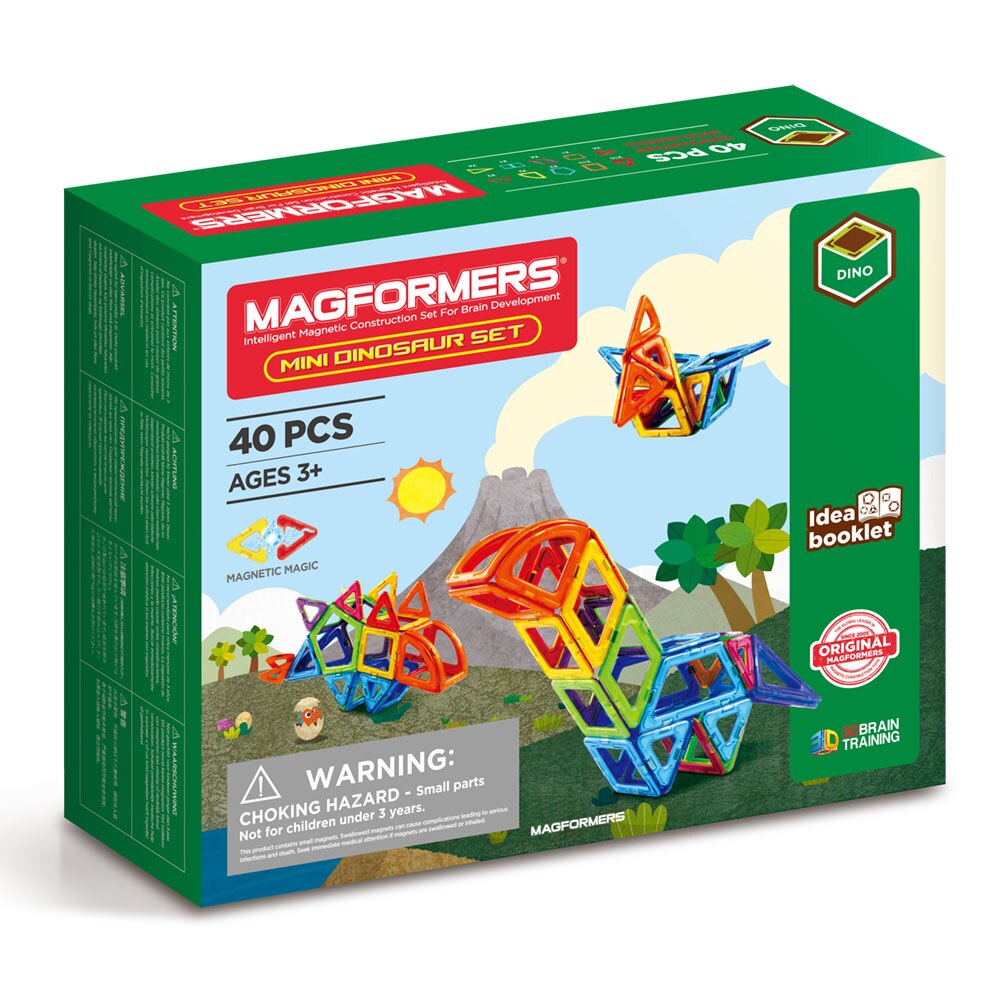 Set de constructie magnetic Magformers - Mini Dinosaur, 40 piese