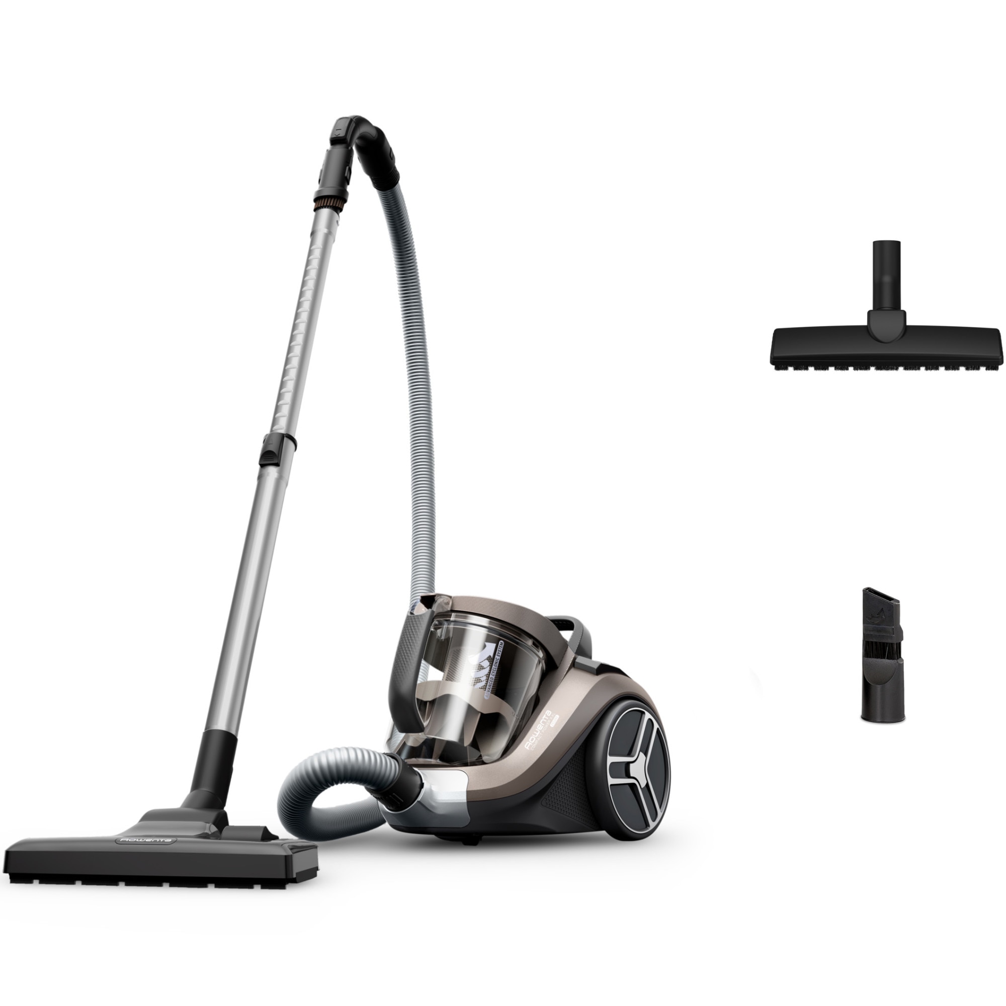 Bagless vacuum cleaner Rowenta Compact Power XXL RO4B30EA, 900 W, dust container 25 L, 3 levels of filtration, gray