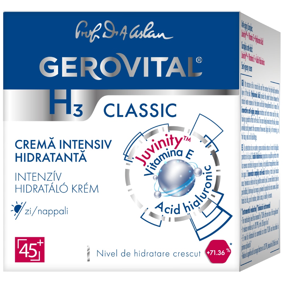 Gerovital H3 Classic intensive moisturizing day cream, 50 ml