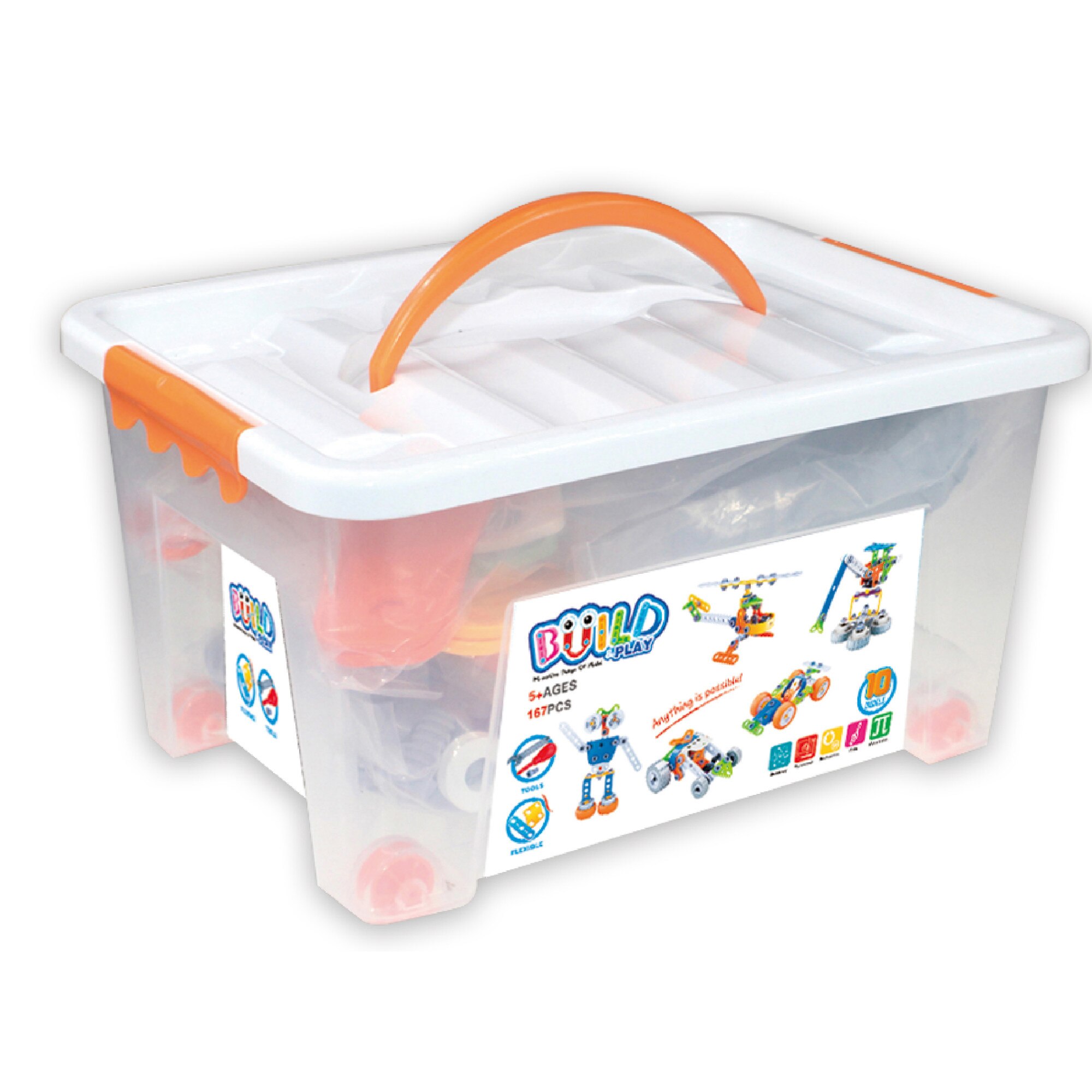 Set de constructie Mappy Build&Play - STEAM, 10 in 1, 167 piese, EM7748