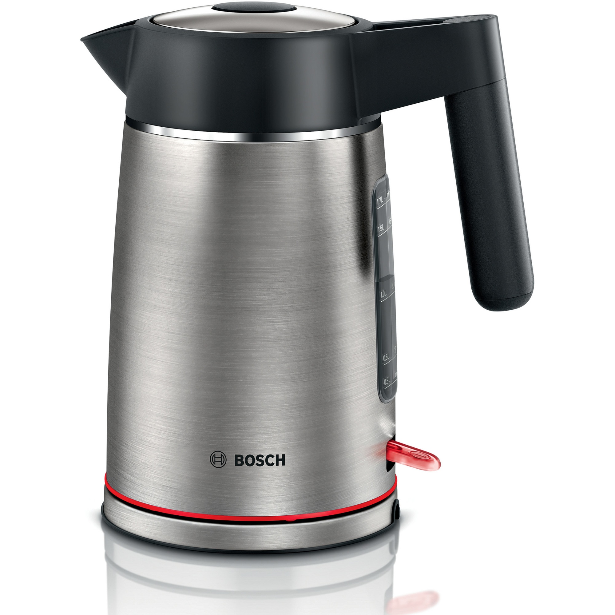 Fierbator Bosch TWK6M480, 1.7l, protecție supraincalzire, oprire automată, Inox