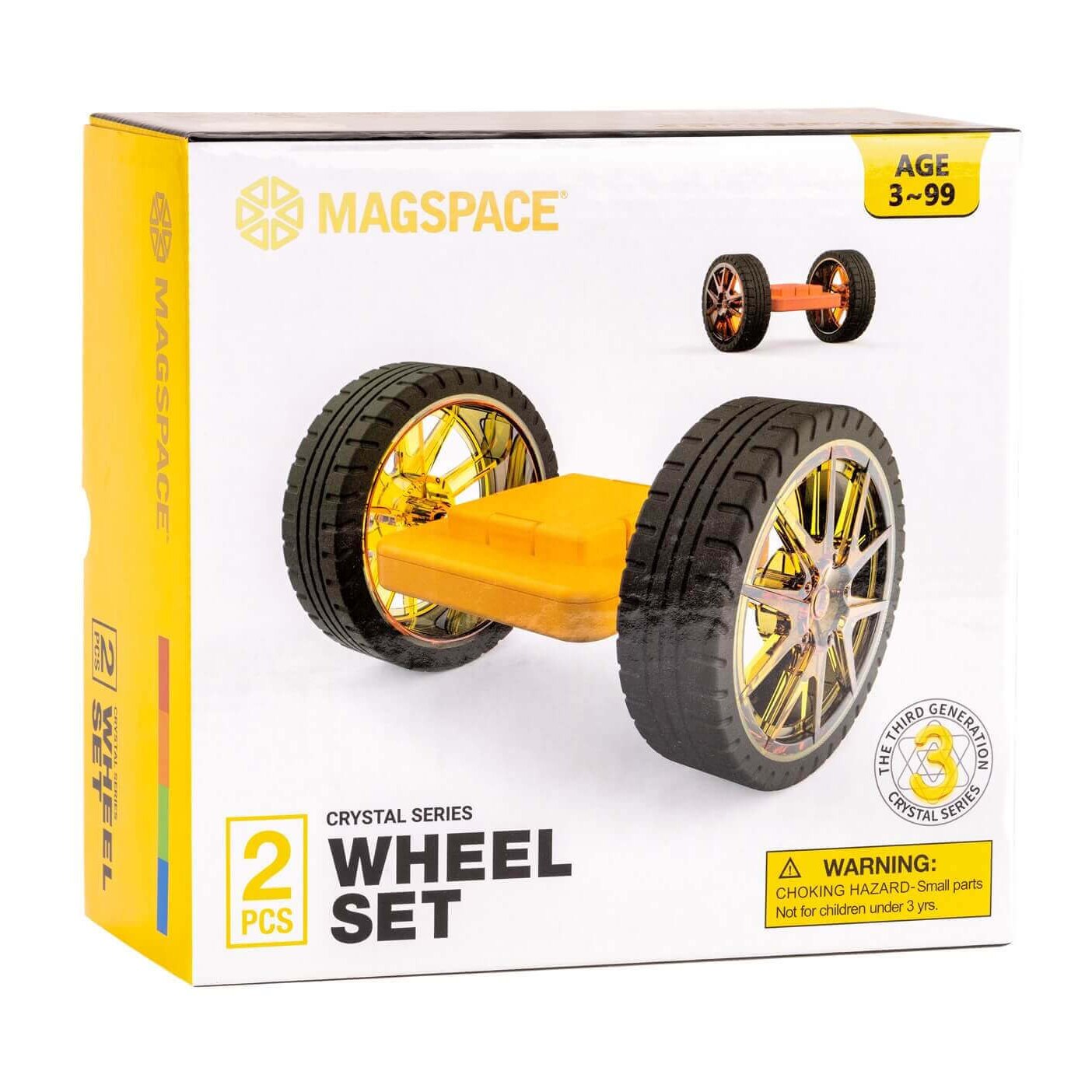 Set de constructie magnetic Magspace - Wheels Set, 2 piese