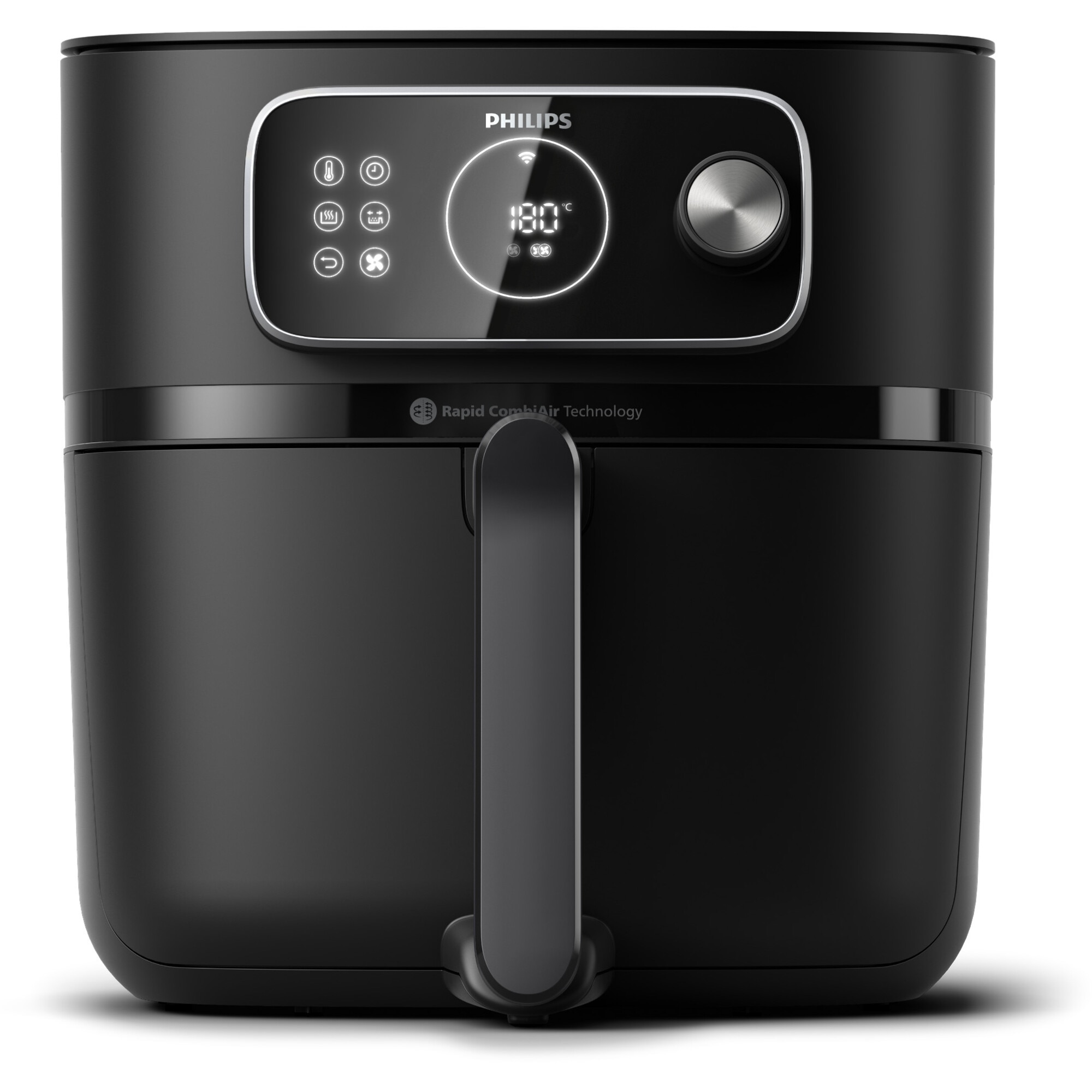Philips HD9876/90 hot air fryer, 7000 series Combi XXL connected, XXL capacity of 2 kg/ 8.3L, Rapid CombiAir technology, Automatic cooking programs, Quick cleaning, 22 cooking functions, Intuitive display, elegant design, Connected with HomeID