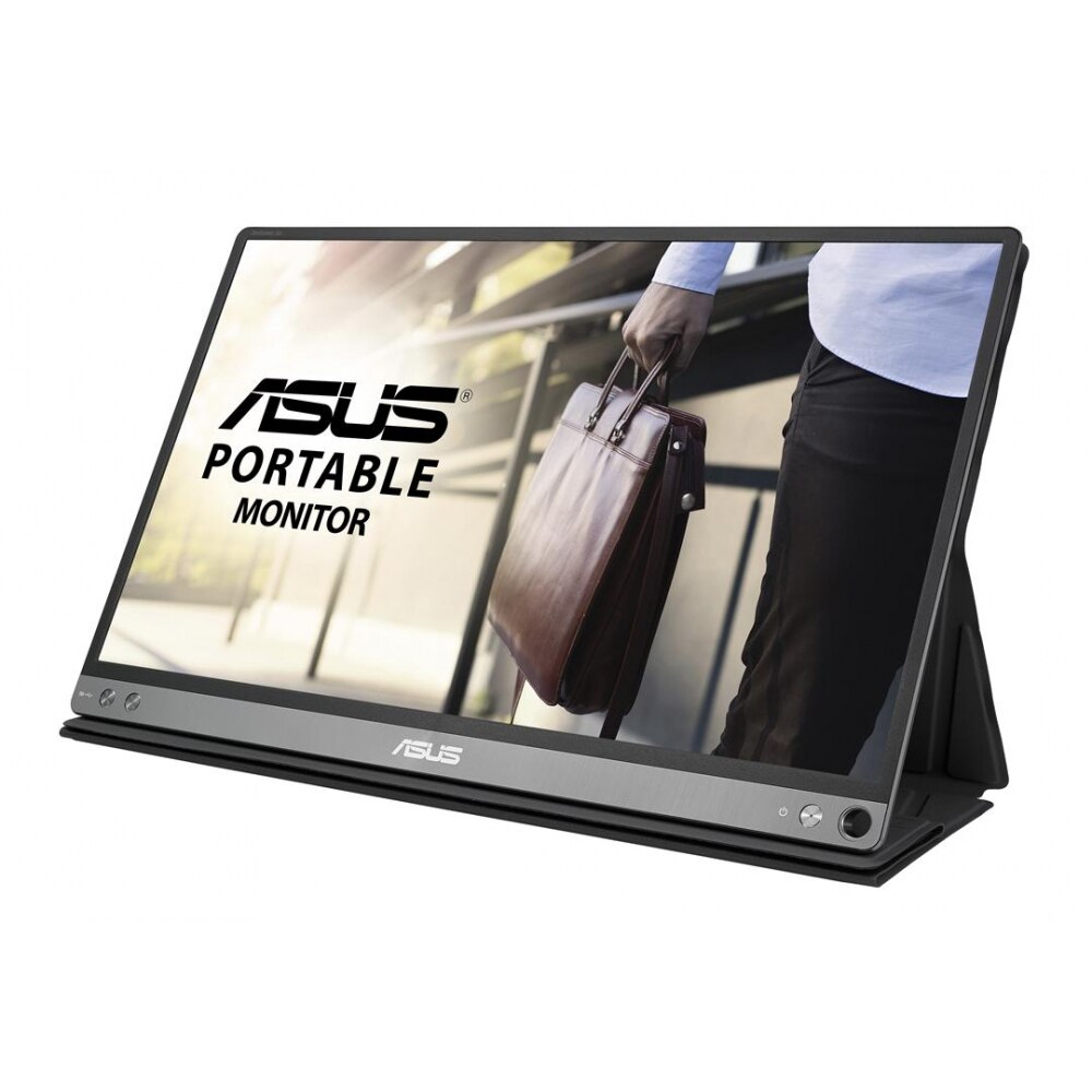 Monitor portabil USB ASUS ZenScreen 15,6", FHD, baterie încorporată, soluție Hybrid Signal, USB Type-C, Flicker Free, MB16AP