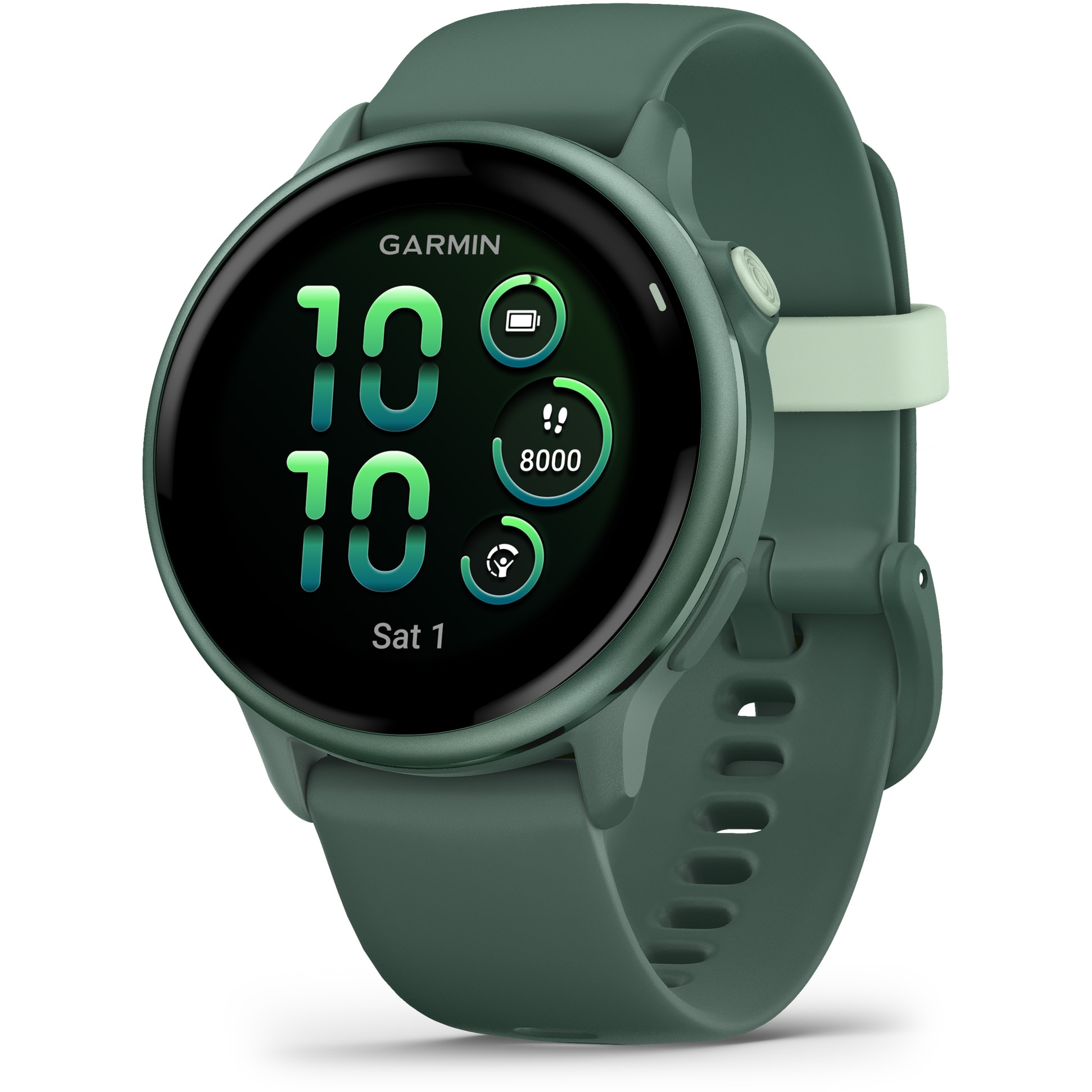 Smartwatch Garmin vivoactive 6, GPS, 42mm, curea silicon, Jasper Green/J. Green Metallic