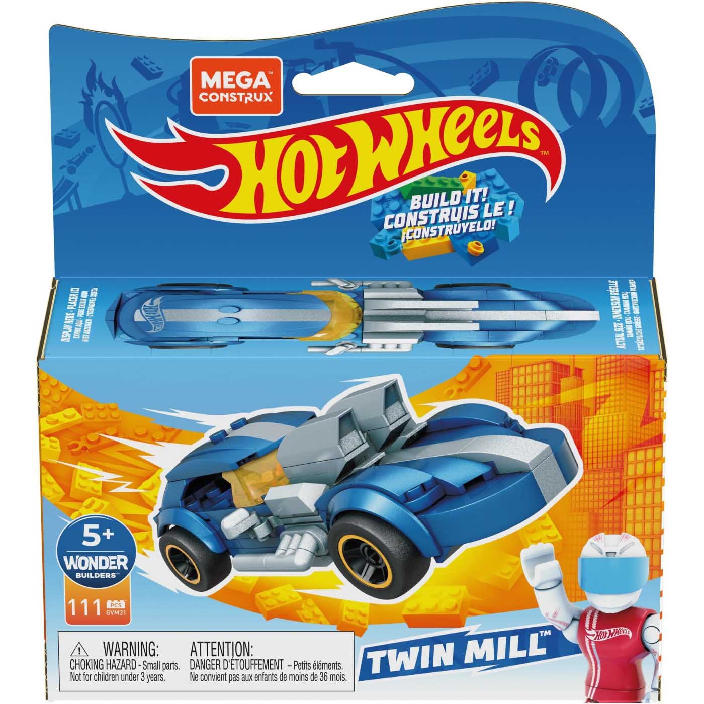 Masinuta Hot Wheels - Mega Construx, Twin Mill