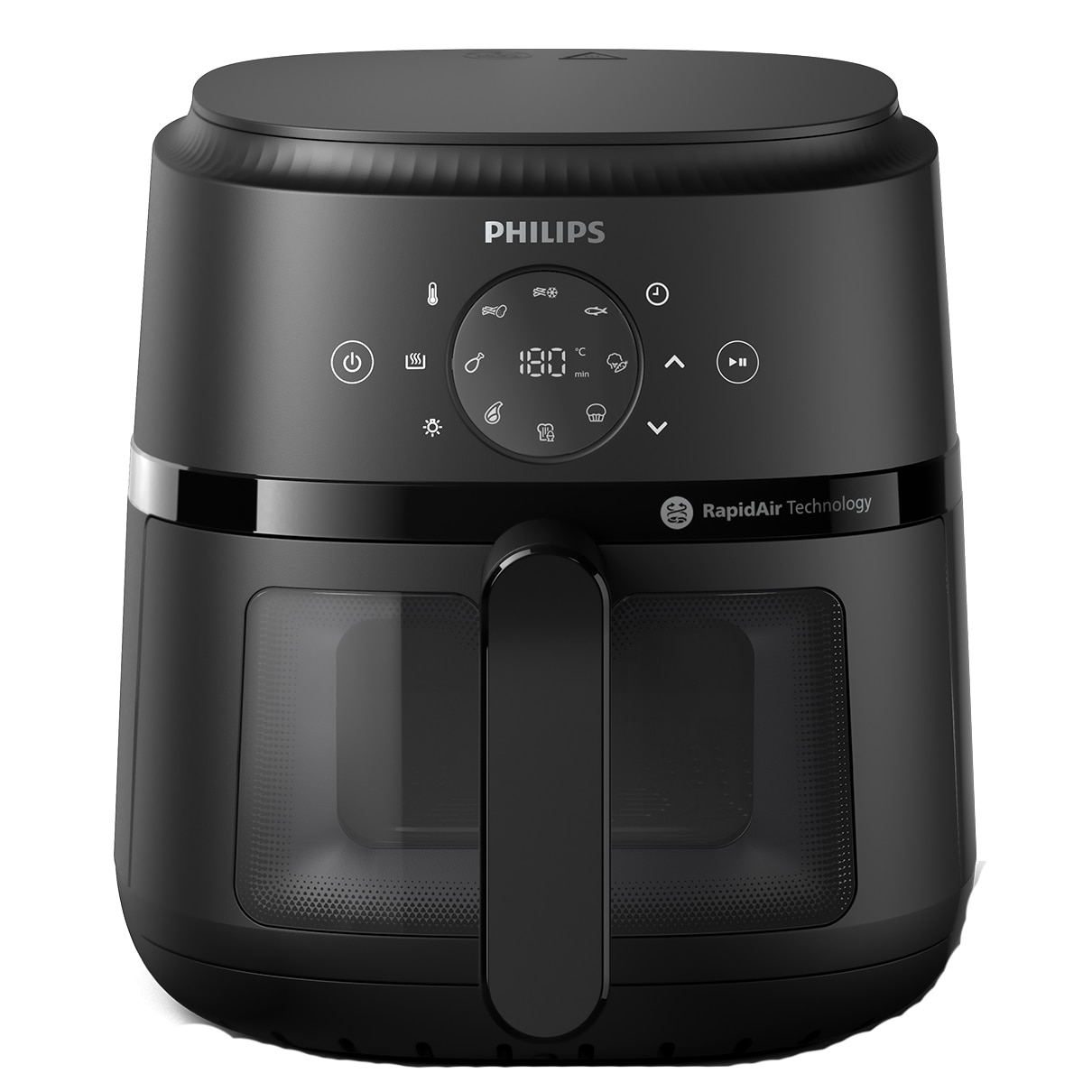 Philips NA220/00 Oil-free fryer Series 2000, 4.2 l, 13 cooking methods, Cooking window, Touch screen, RapidAir technology, Time control up to 60 min, black