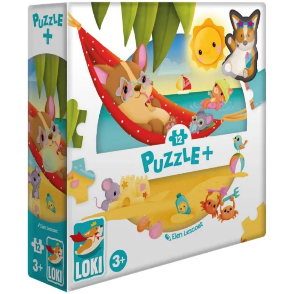 Puzzle Plus LOKI - Loki at the beach, 12 piese