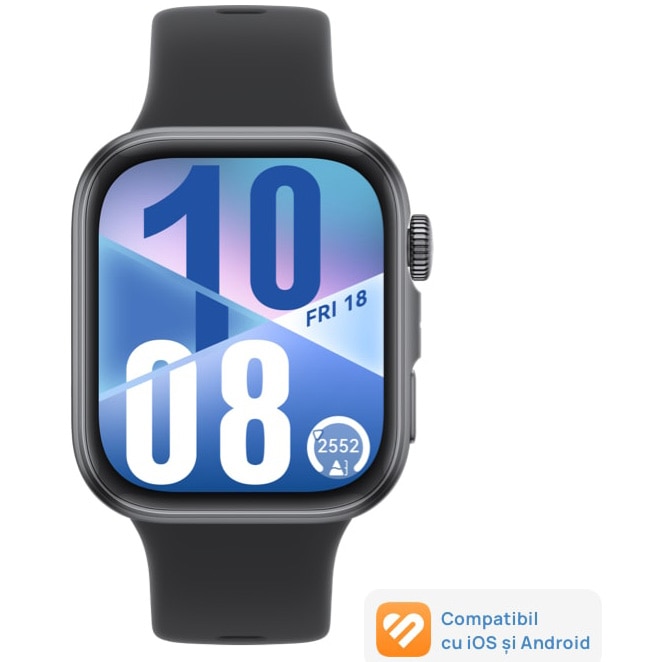 Smartwatch HUAWEI Watch Fit 4, Black Body with Black Fluoroelastomer Strap