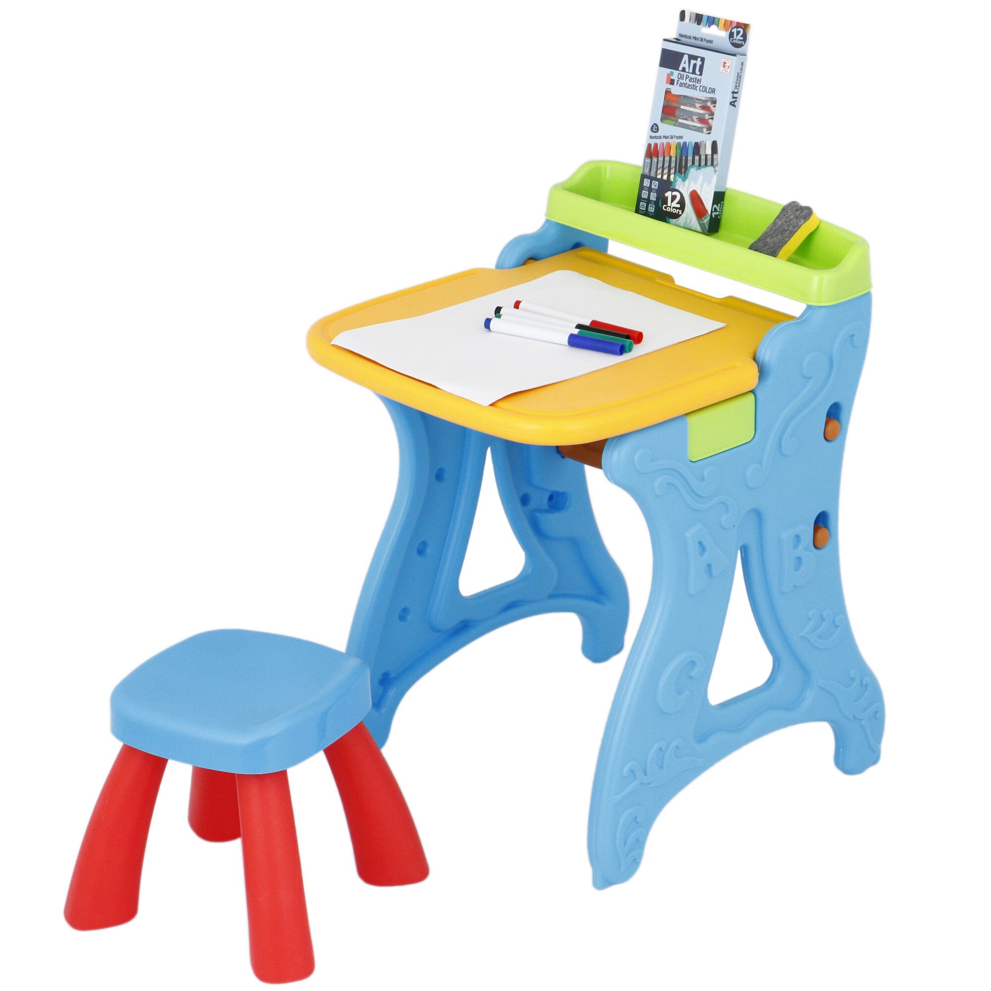 Set masuta multifunctionala si scaun, Mappy - Art, Albastru