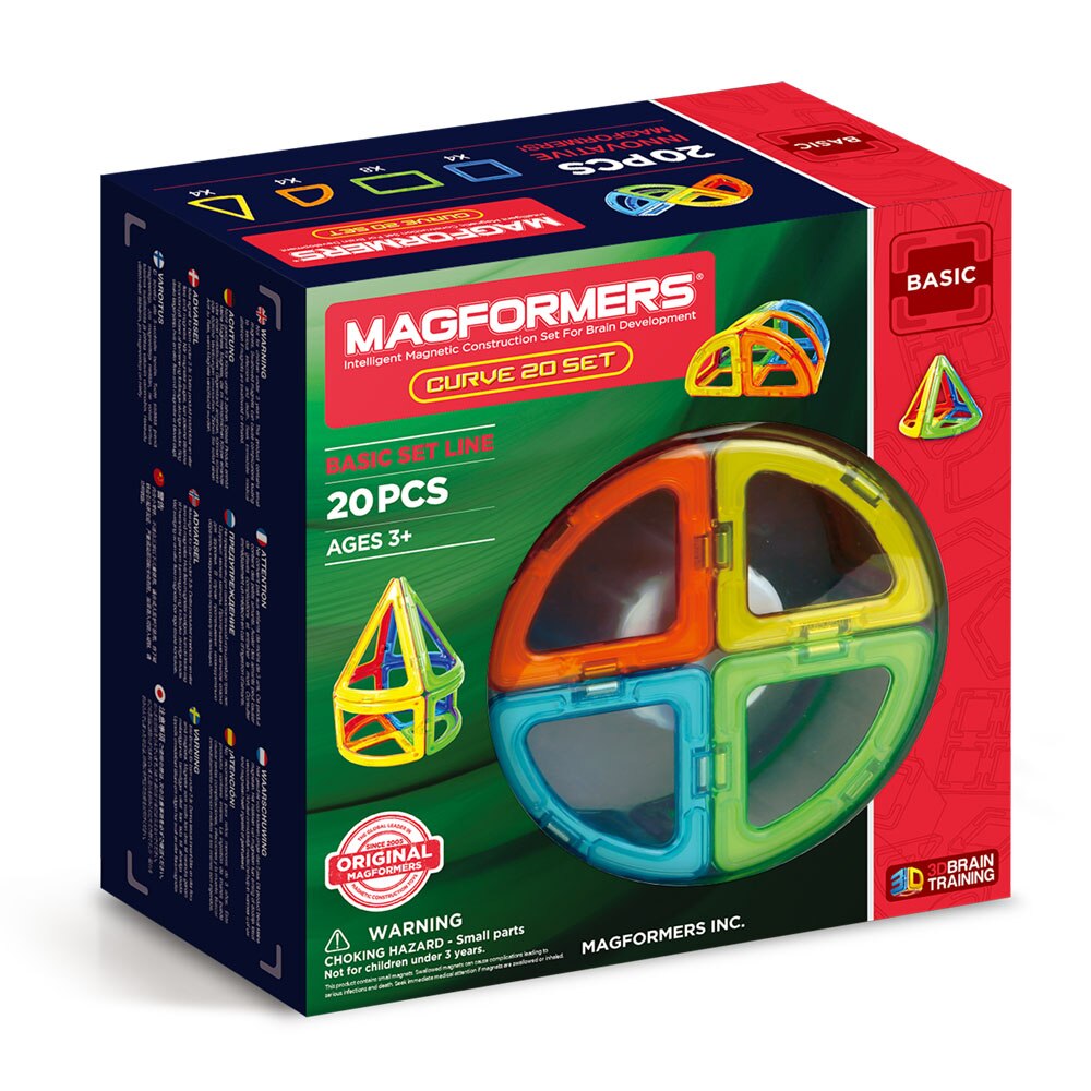 Set de constructie magnetic Magformers - Curve, 20 piese