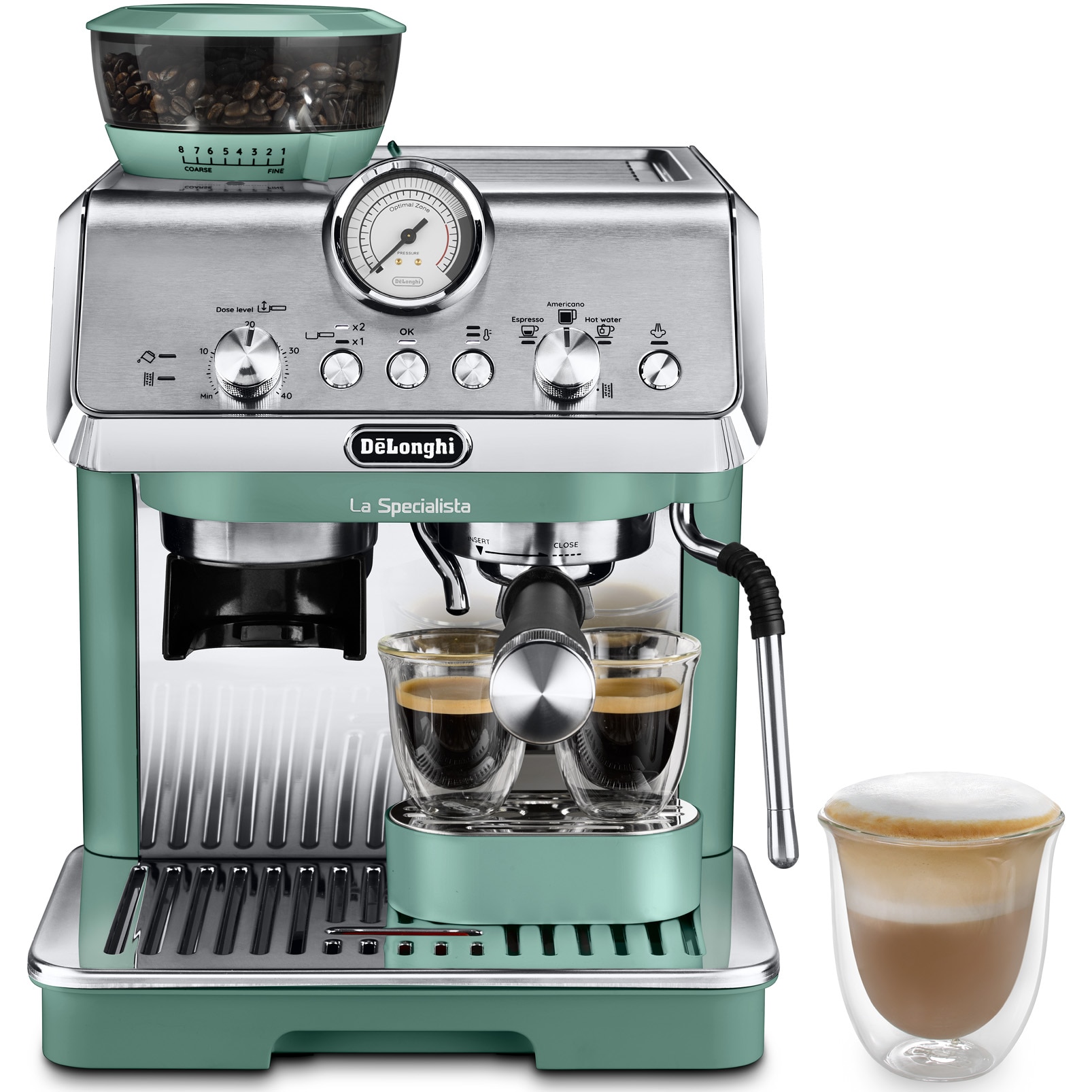 Espressor manual De'Longhi La Specialista Arte EC9155.GR 0132126056, 1300w,15 bari, Verde