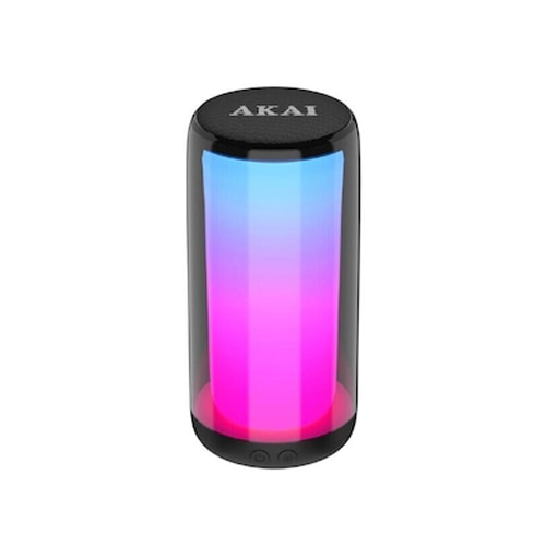 Boxa portabila Akai CS2-GLOW, 10W, Bluetooth, USB, micro SD card slot, lumini disco