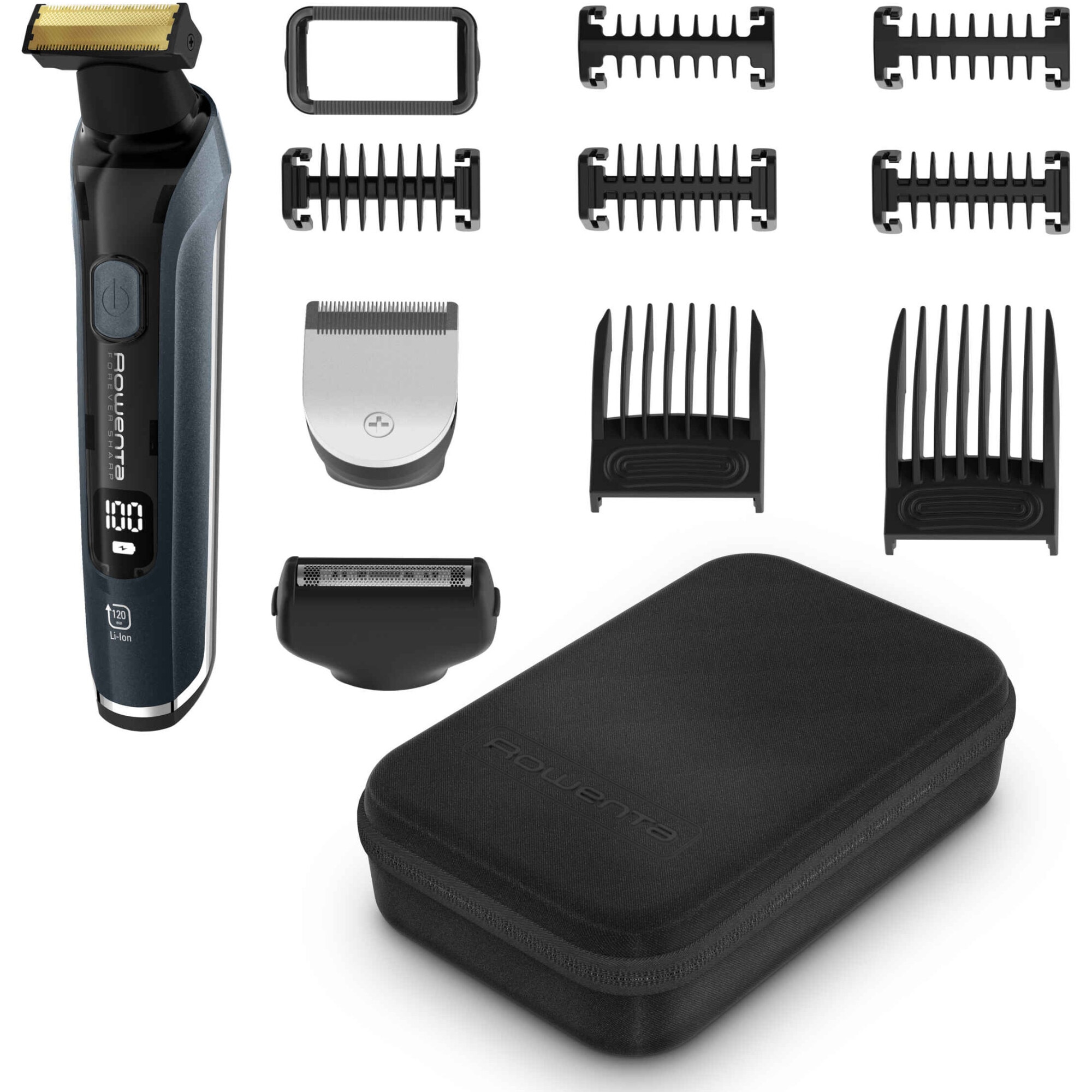 Rowenta Forever Sharp TN6204E0 trimmer: 120min, 18 settings, beard/body, wet/dry, black.
