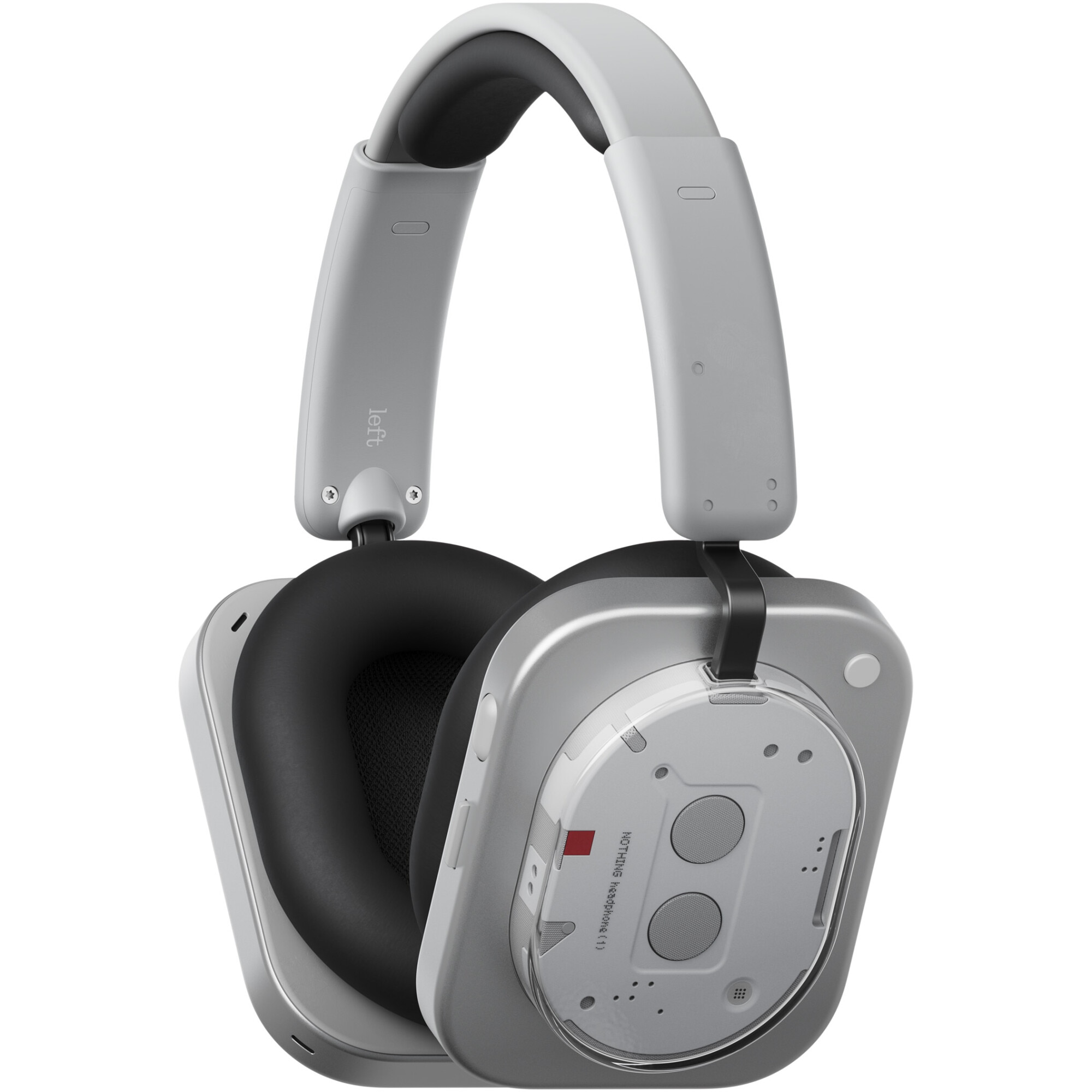 Casti Over the Ear Nothing Headphones (1), Wireless, Bluetooth, Adaptive ANC, Microphone, IPX2, Autonomy 80 hours, White