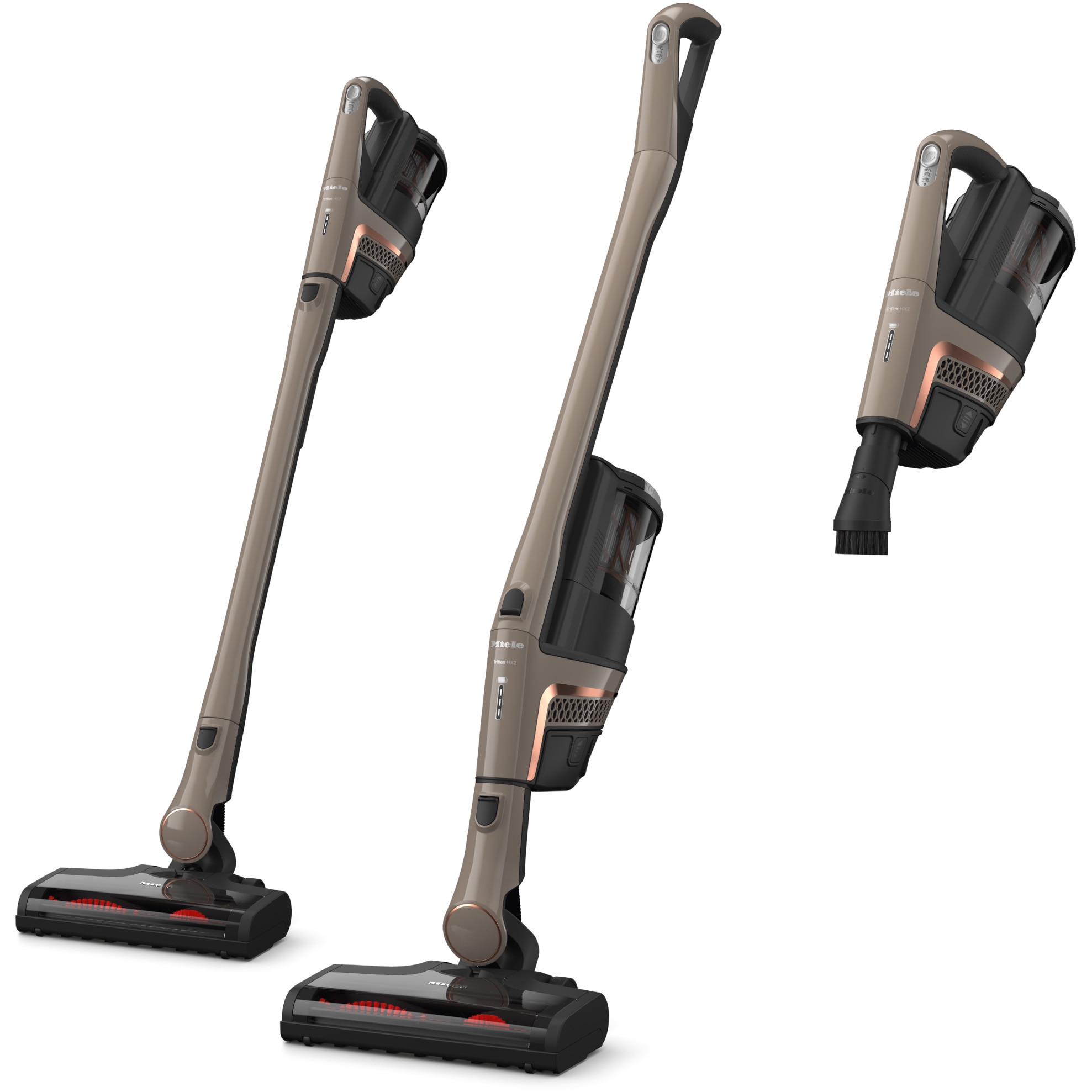 Miele Triflex HX2 125 Edition upright vacuum cleaner, 3 in 1, 25.2 V, 192 W, electric brush, Cashmere gray