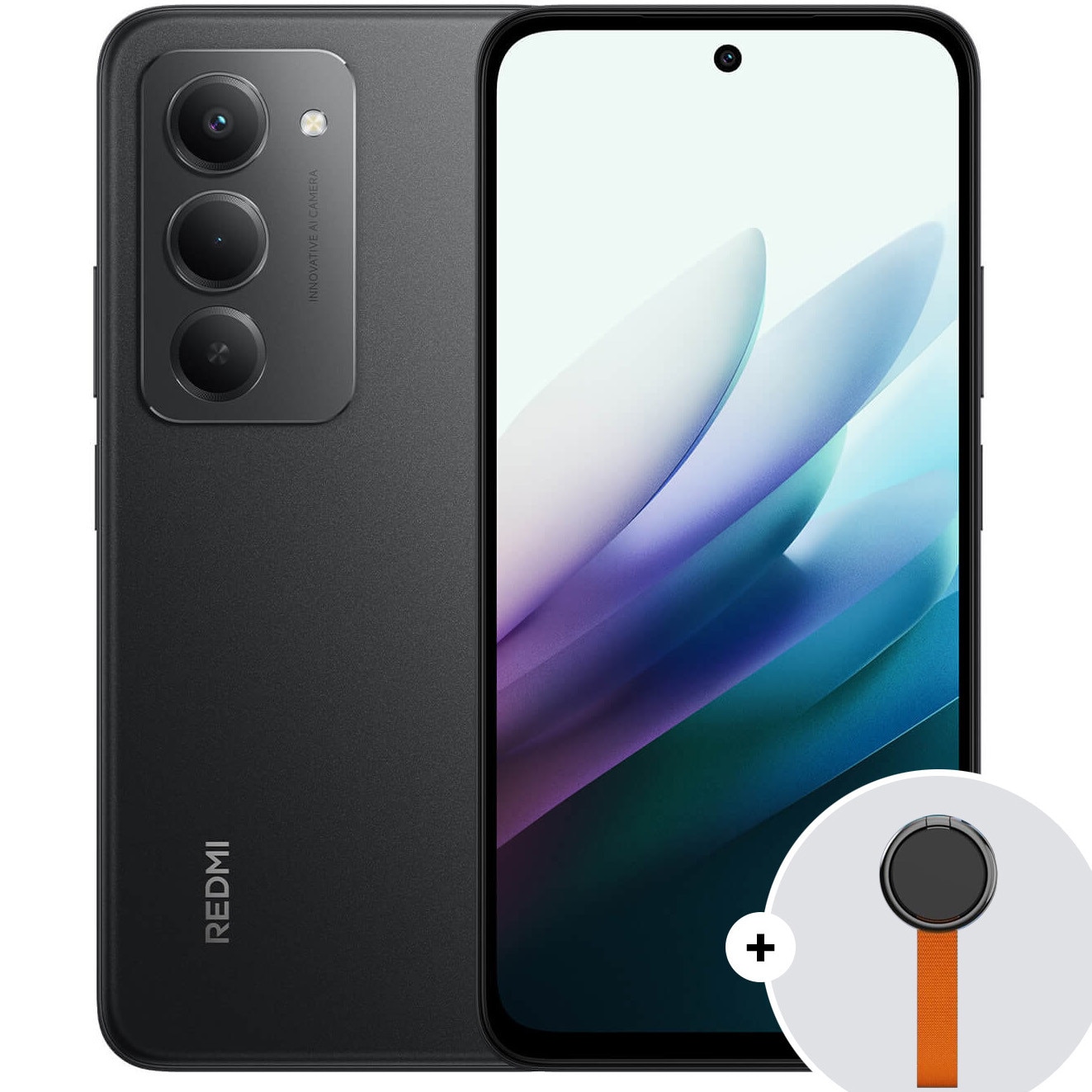 Xiaomi Redmi 15 Mobile Phone, 8GB RAM, 256GB, 4G, Midnight Black + Woven Strap Ring Stand