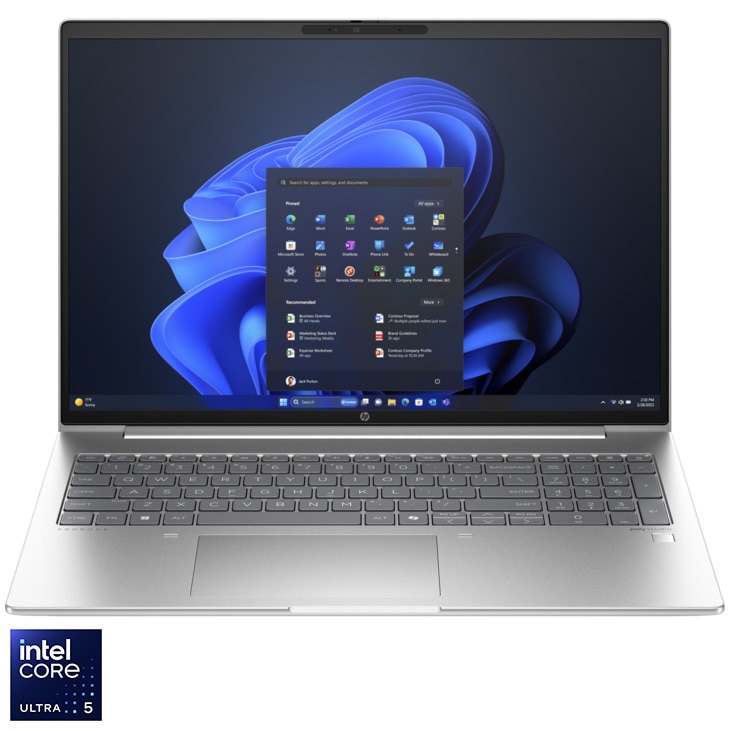 Laptop HP ProBook 460 G11 cu procesor Intel® Core™ Ultra 5 125U pana la 4.3GHz, 16", WUXGA, IPS, 16GB DDR5 RAM, 512GB SSD, Intel® Graphics, Windows 11 Pro, Pike silver