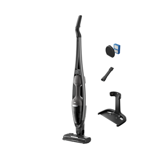 Vertical vacuum cleaner 2 in 1 Electrolux Series 600 ES62CB25DH, 252V, 25Ah, autonomy up to 55 min, 3 power levels, PowerPro multi-surface brush with LEDs, dark gray