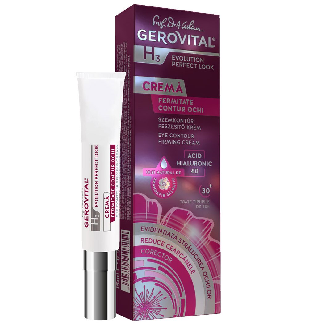 Gerovital H3 Evolution Perfect Look eye contour firming cream, 15 ml
