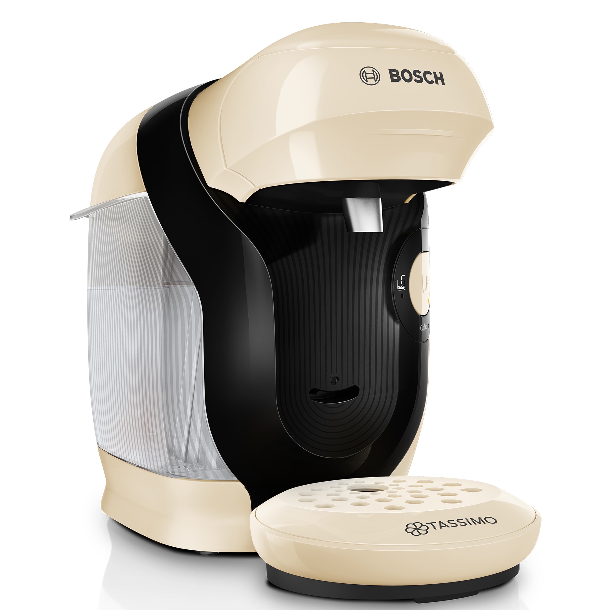 Bosch Tassimo TAS117E Espresso Machine, 1400W, 3.3 bar, 0.7l, Self-cleaning, capsules, Cream