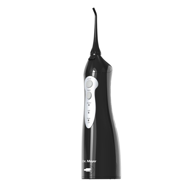 Dr. Mayer oral irrigator - portable 3100, 5 tips, Black