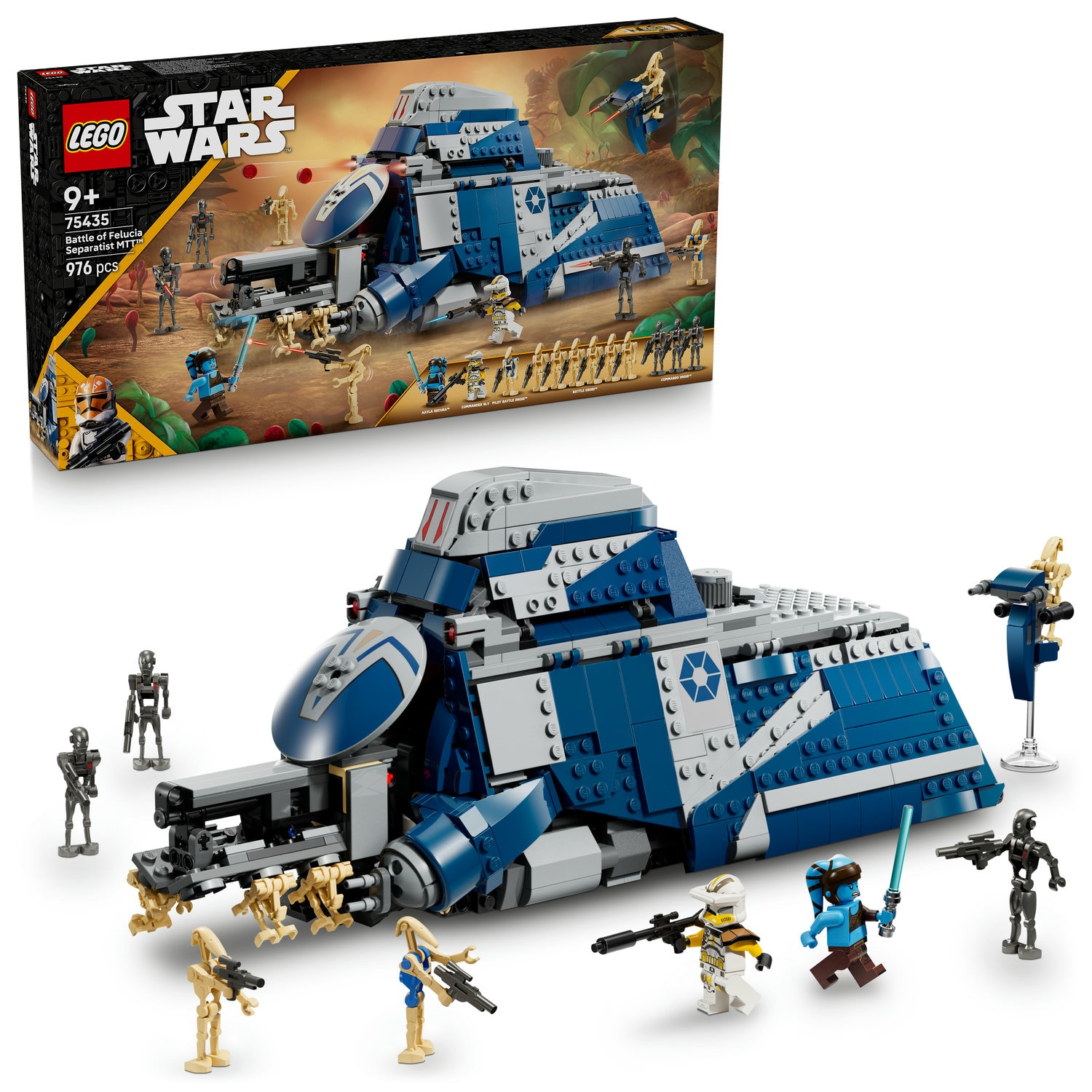 LEGO® Star Wars ™ - Vehiculul MTT™ al separatisilor din Batalia de pe Felucia 75435, 976 piese