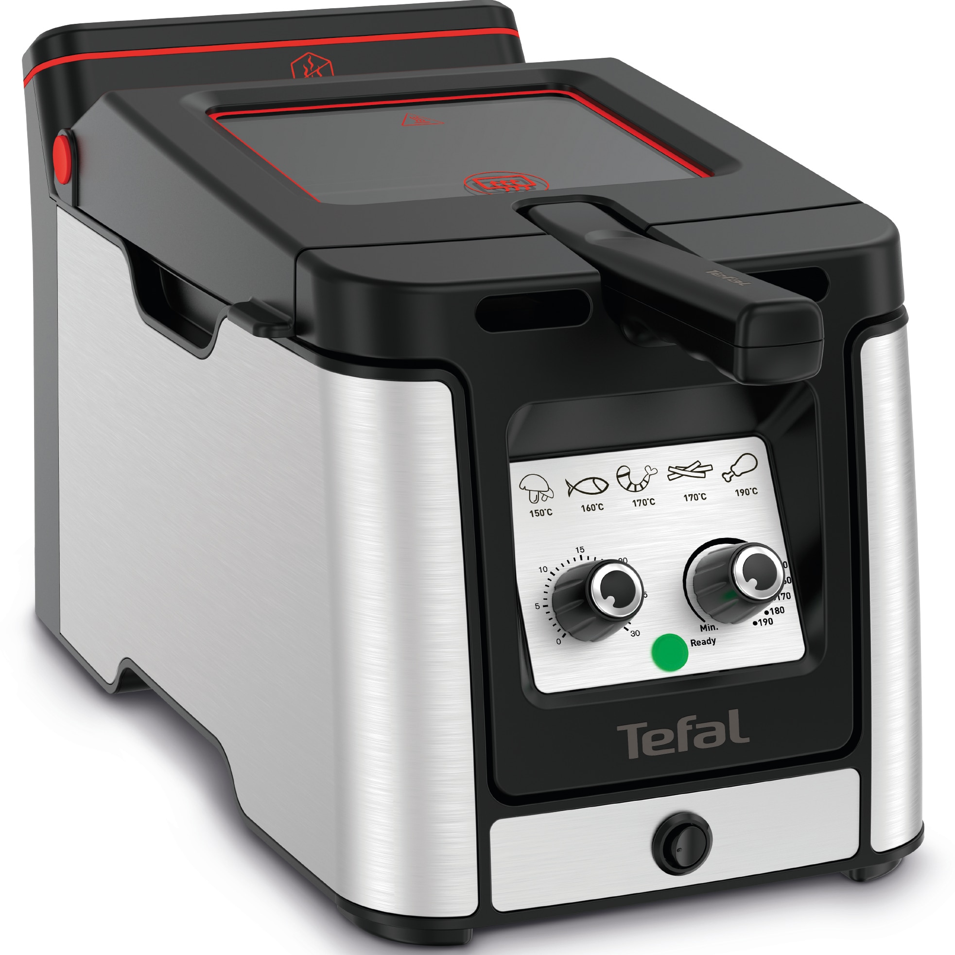 Deep Fryer, Tefal, Stainless Steel, 3.5 l, 2000 W, Black/Silver