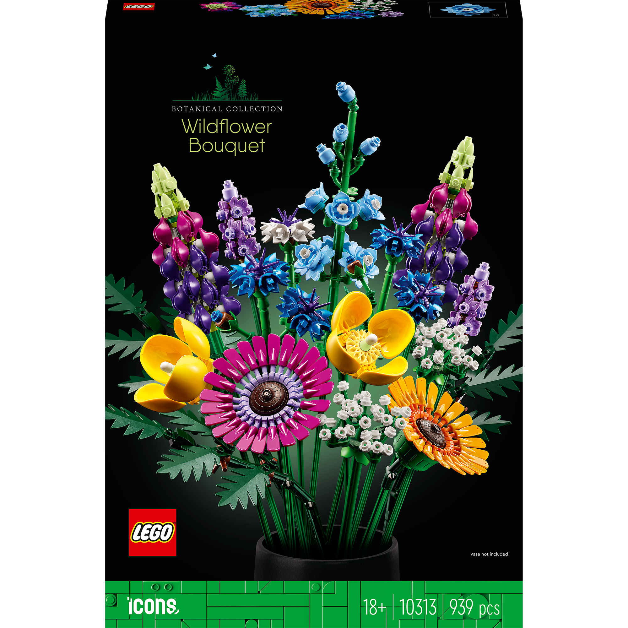 LEGO® Icons Creator Expert - Buchet de flori de camp 10313, 939 piese