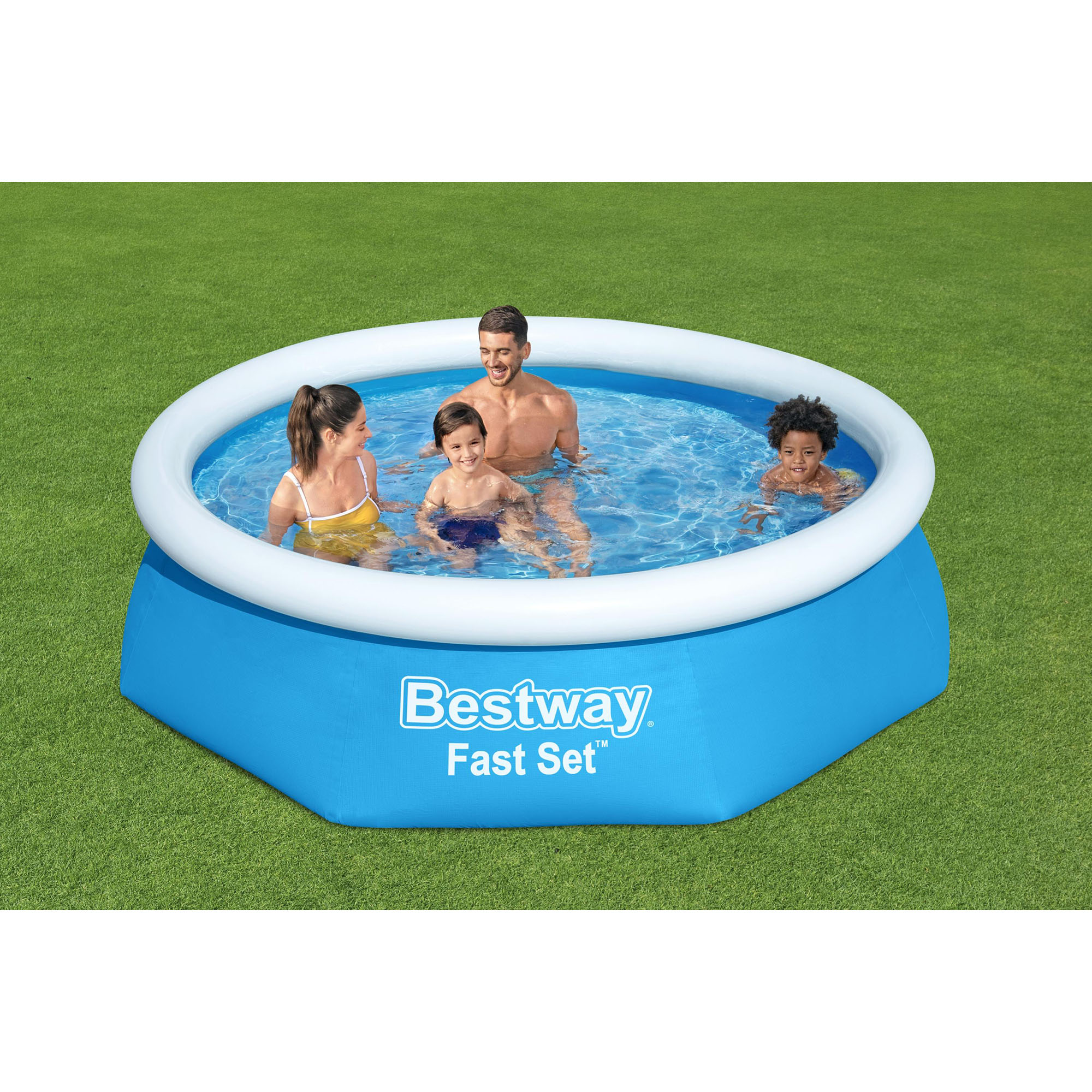 Inflatable pool with filter pump included Fast Bestway, diameter 244 cm, height 61cm, volume 1880 liters, pump flow 1249 l/h, blue