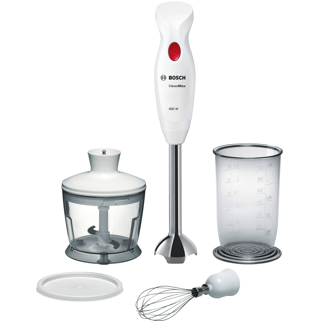Bosch MSM24500 vertical mixer, 400W, mini chopper, stainless steel blender foot, whisk