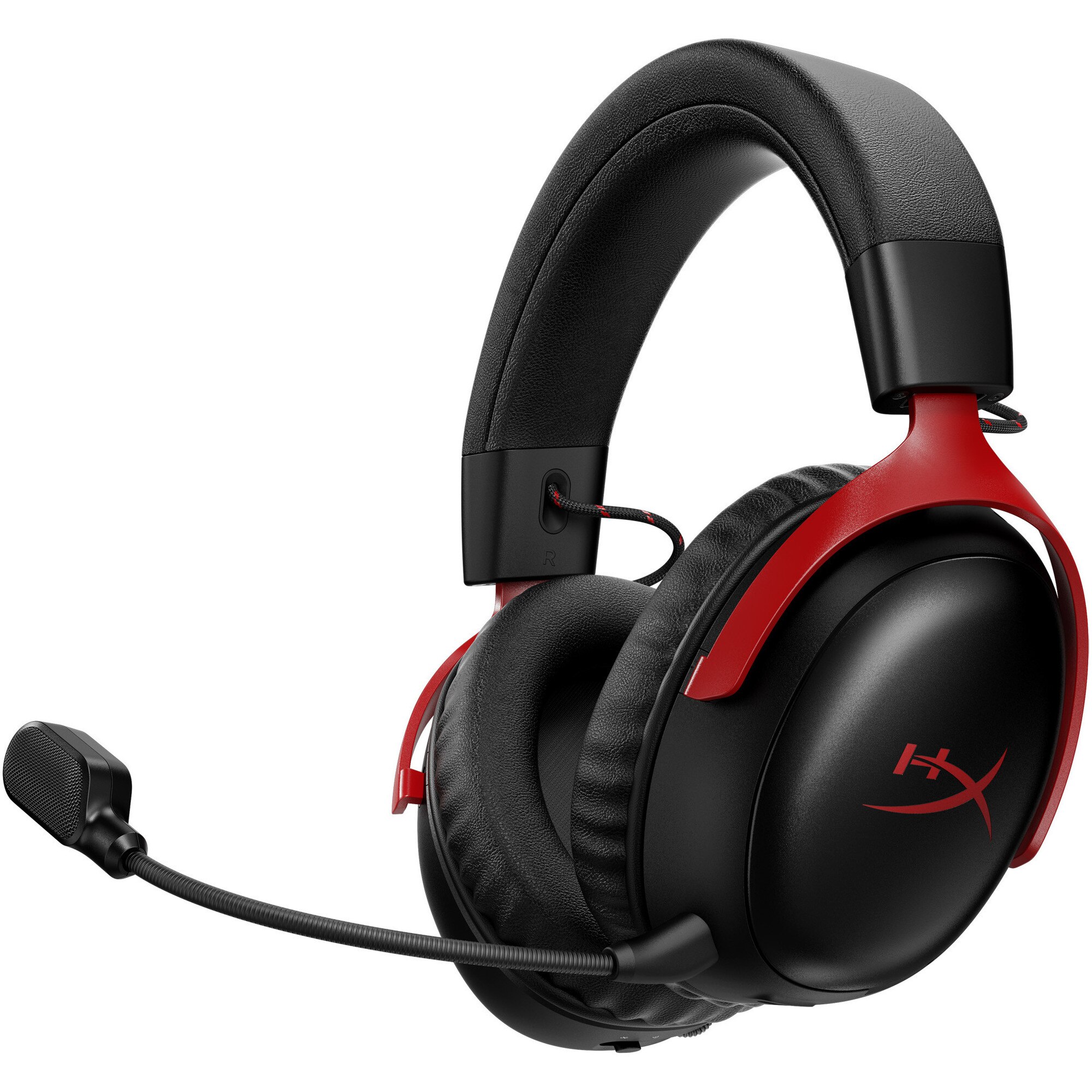 HyperX Cloud III S wireless gaming headset, DTS Headphone:X Spatial Audio, 2.4GHz/Bluetooth, max. 120h 2.4GHz/200h BT battery life, memory foam, detachable 10mm microphone, HyperX NGENUITY software, multiplatform, black/red