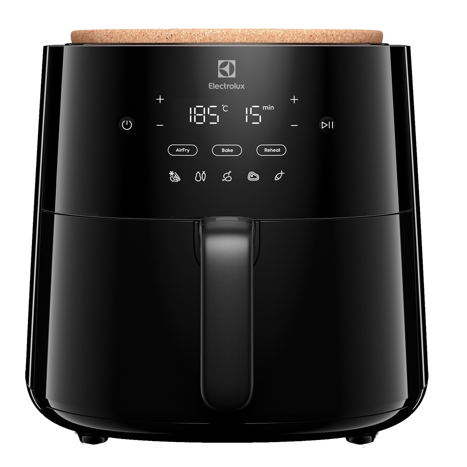 Electrolux 700 XL EAF5B fryer, 1500W, 5L, 1.4kg, 3 modes, 5 programs, 99min timer, black