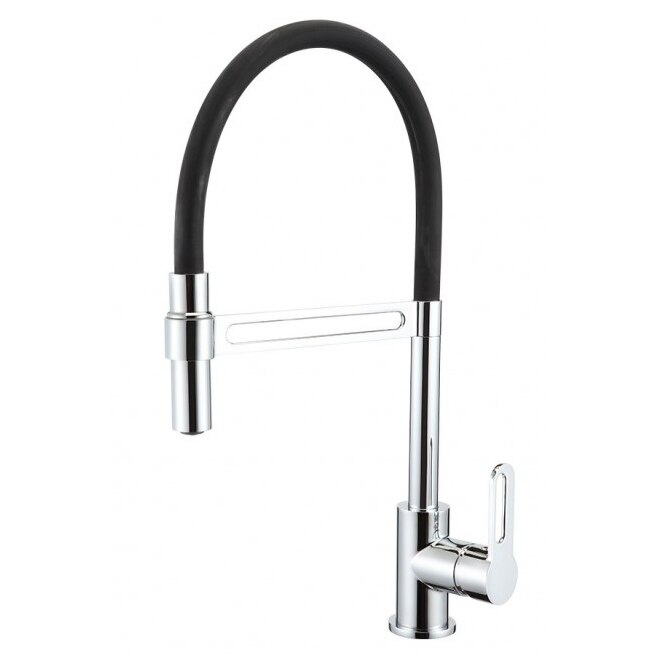 Baterie bucatarie Idrobric Dallas, pipa flexibila, inox F3/8 40 cm, montaj rapid, Crom lucios