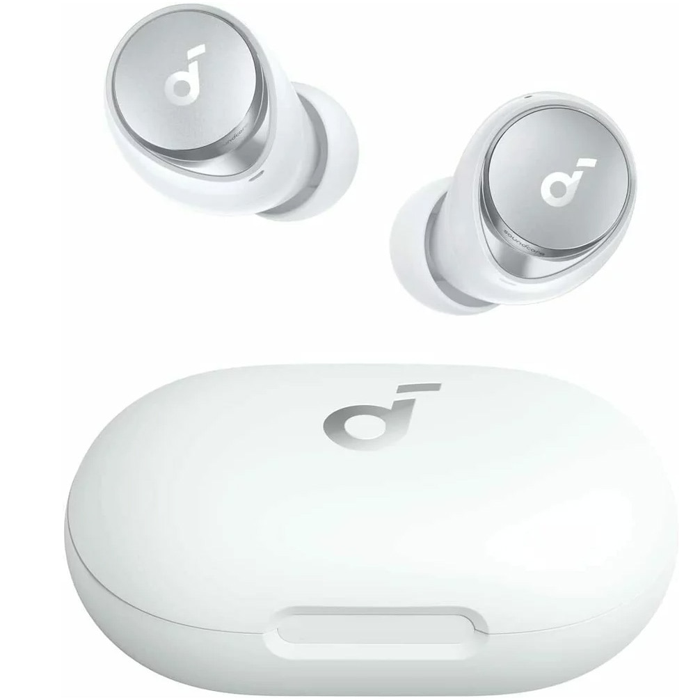Casti In-Ear Anker Soundcore Space A40, True Wireless, AANC, Hi-Res, Bluetooth, Autonomie 50 ore, Incarcare Wireless, Alb