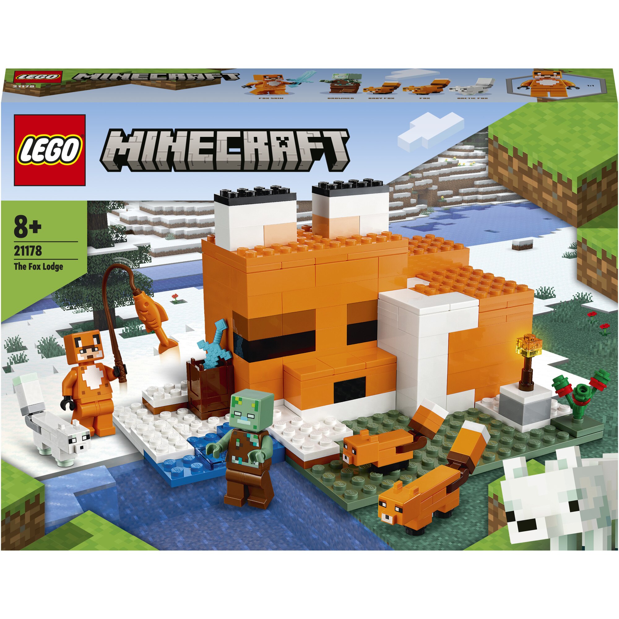 LEGO® Minecraft™ - Vizuina vulpilor 21178, 193 piese