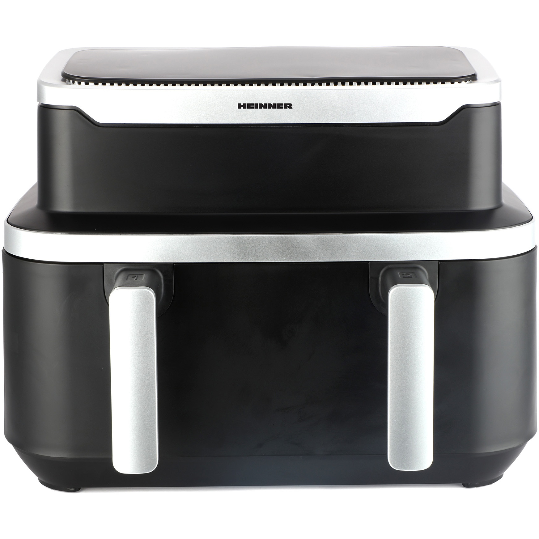 Heinner match&amp;sinc HAF-DDB9BK26 double hot air fryer, 2600w, total capacity 9l, individual digital control, adjustable thermostat 60-200 degrees, black