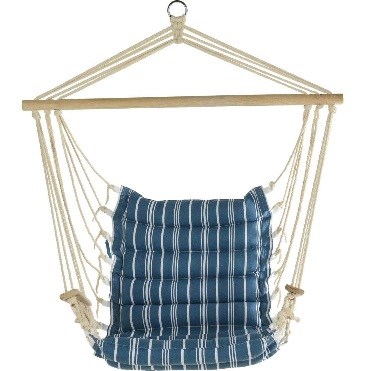 Hammock chair, cotton/polyester, 100x53 cm, 220g/m2, blue