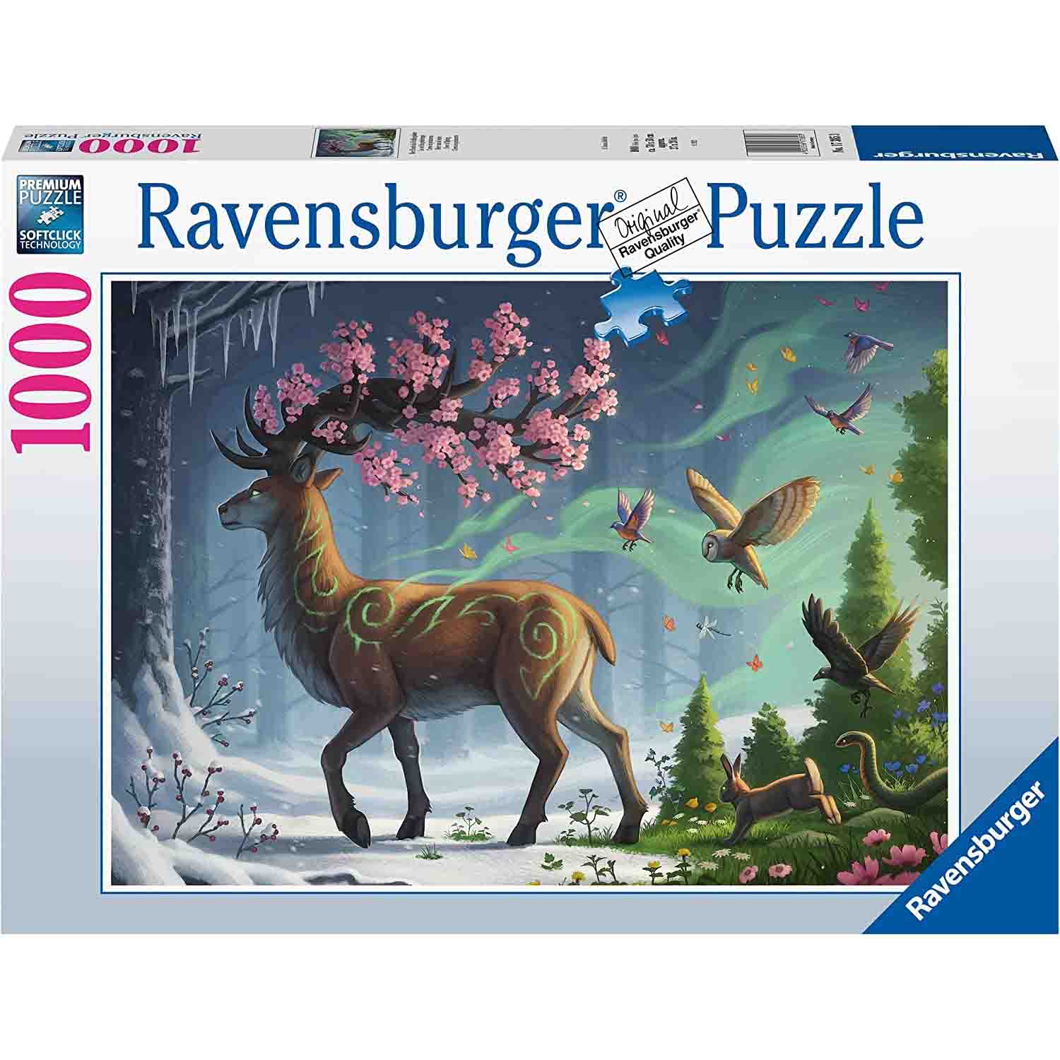 Puzzle Ravensburger - Cerb in padure, 1000 piese