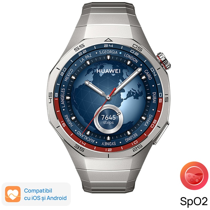 Smartwatch Huawei Watch GT 5 Pro, 46MM, Titanium Case, Titanium Strap